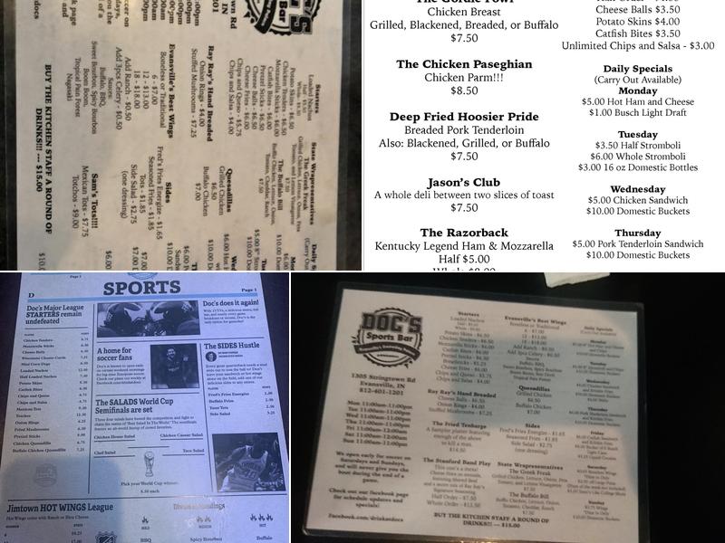 Doc's Menu