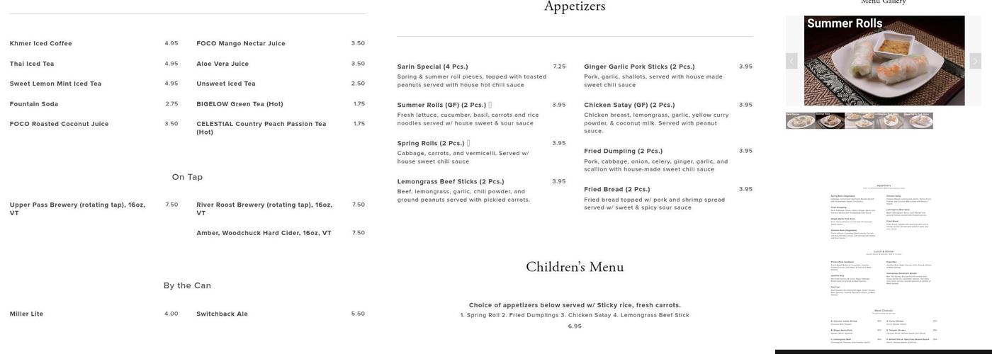 Phnom Penh Sandwich Station Menu