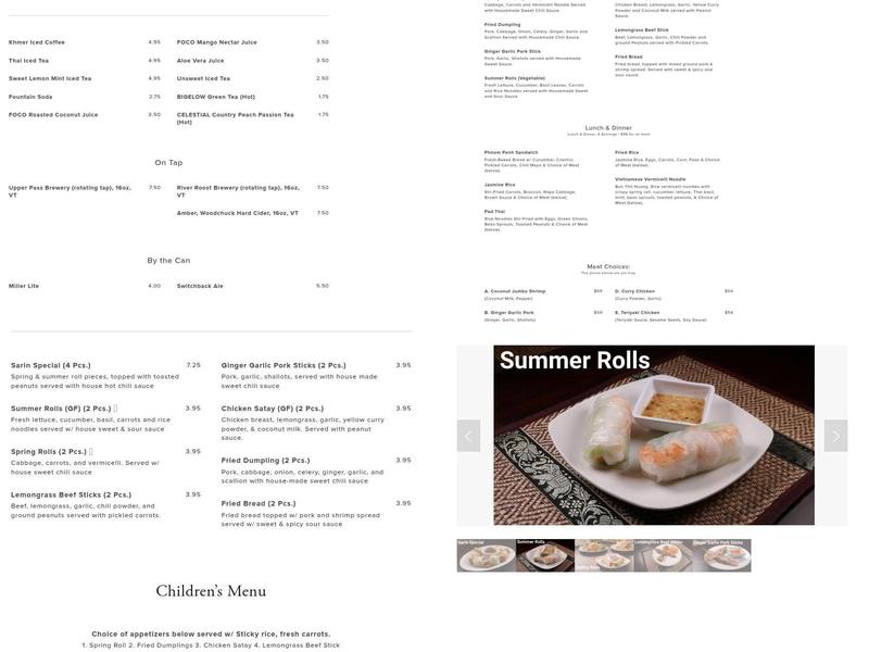 Phnom Penh Sandwich Station Menu