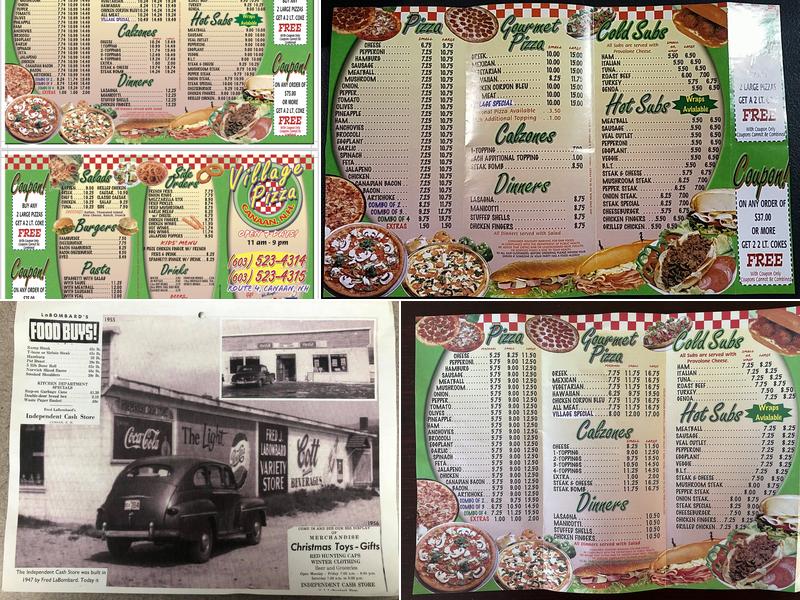 Canaan Village Pizza Menu