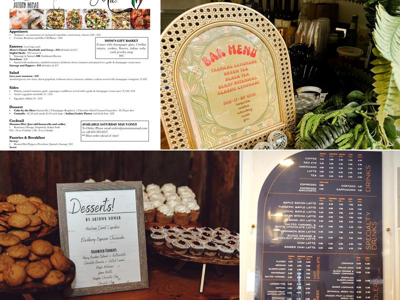 Autumn Nomad Cafe Menu