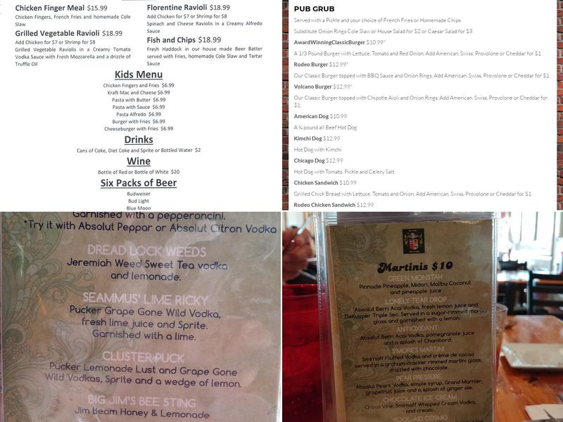 McGraths Tavern Menu