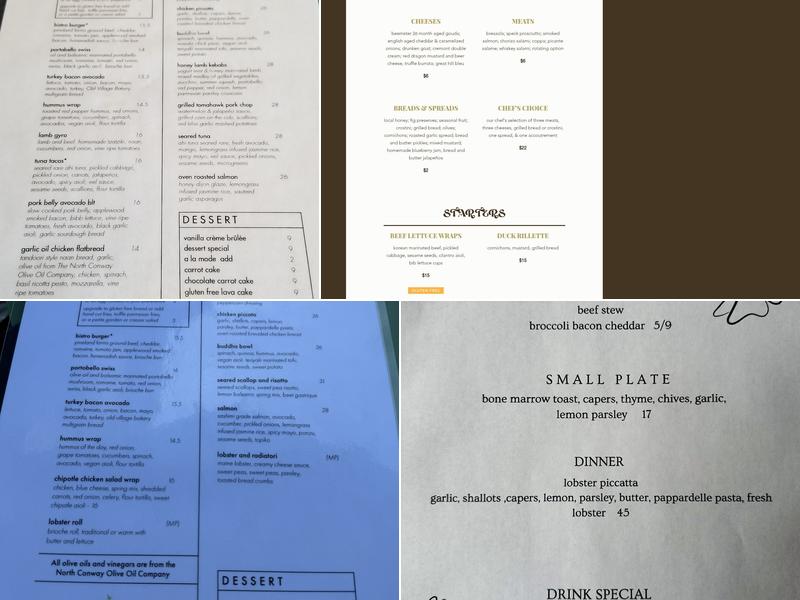 Chef's Bistro Menu