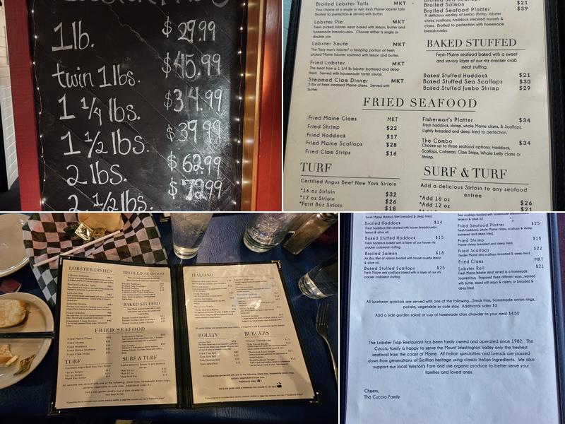 Lobster Trap Menu