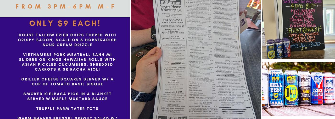 Moat Mountain Smokehouse & Brewing Co. Menu