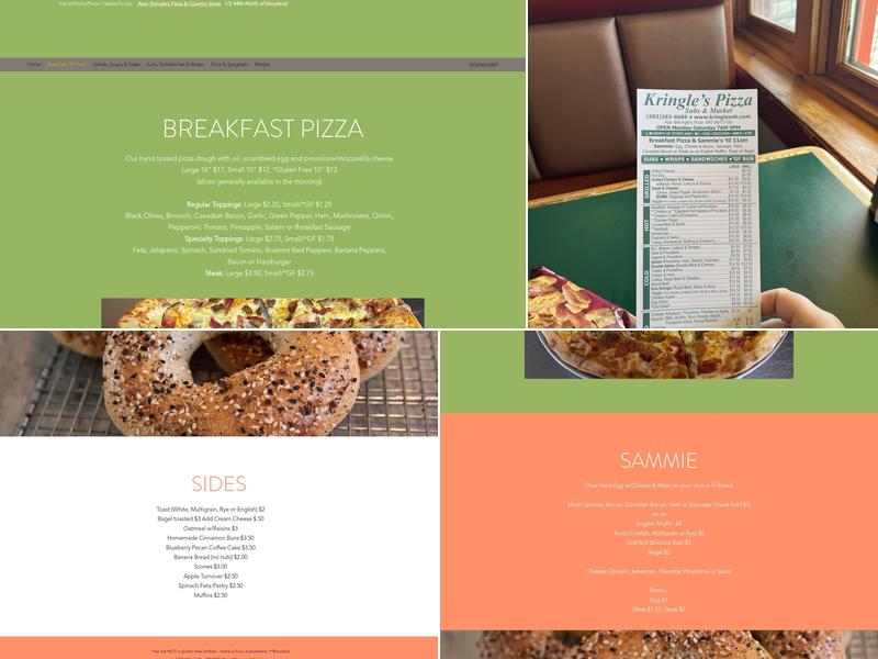 Kringle's Pizza & Country Store Menu
