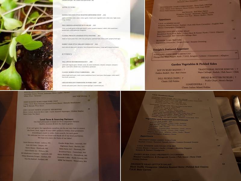 Thompson House Eatery Menu