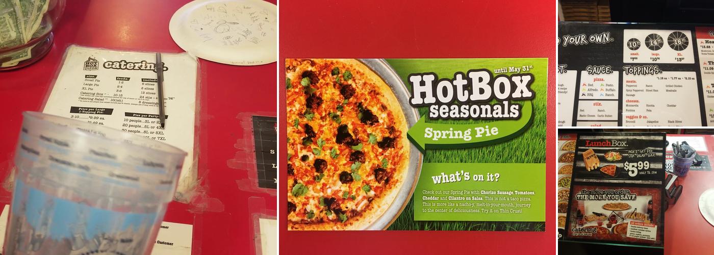 HotBox Pizza Menu