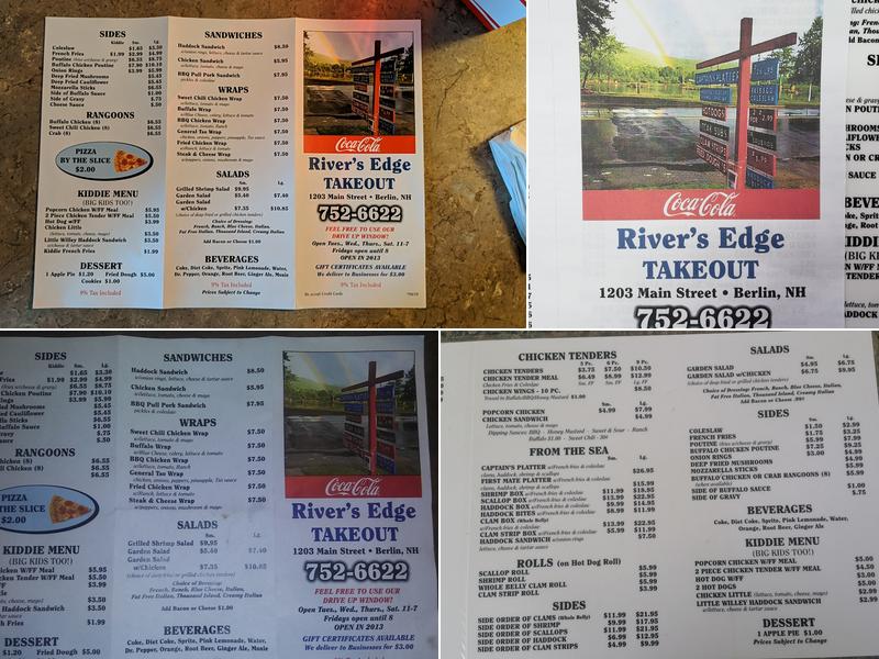 River's Edge Takeout Menu