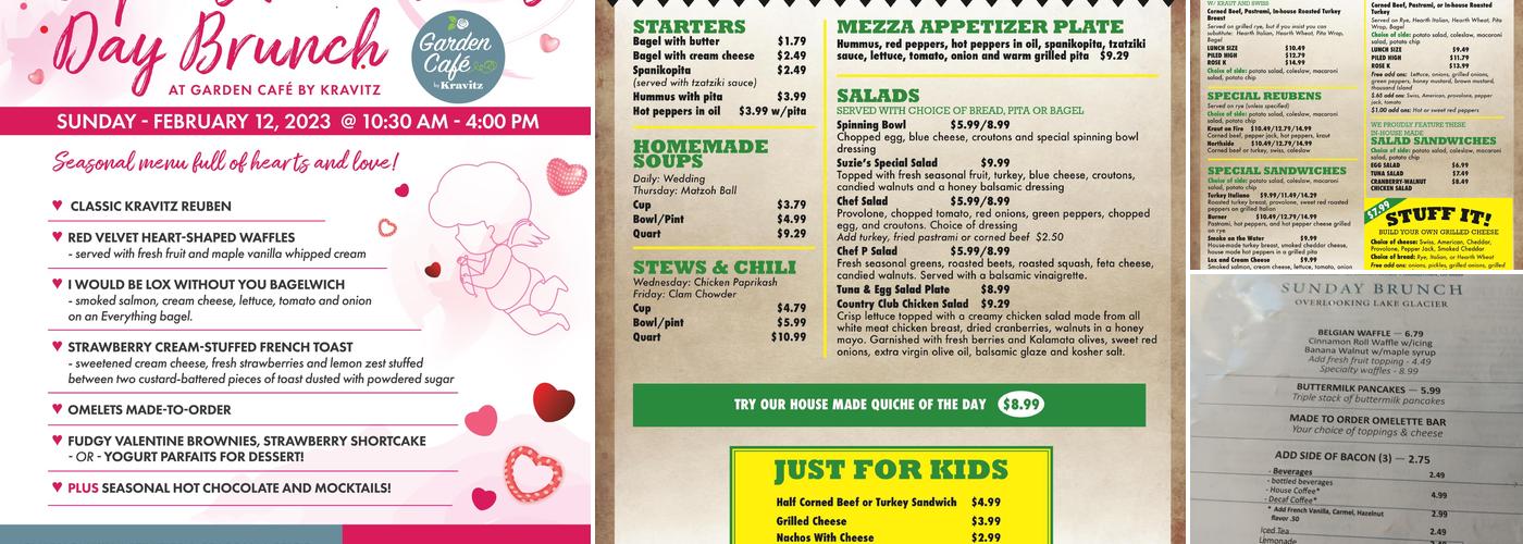 Garden Café by Kravitz Menu