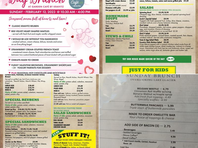 Garden Café by Kravitz Menu