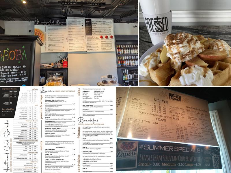 Pressed Coffee Bar & Eatery Menu