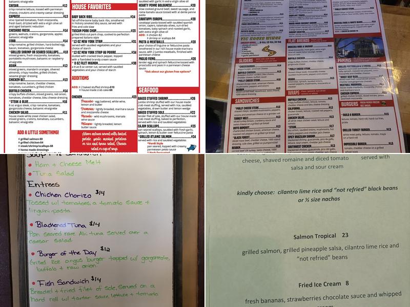 Victorian House Restaurant & Tavern Menu