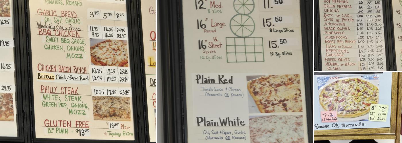 Wedgewood Fernando's Pizza Menu
