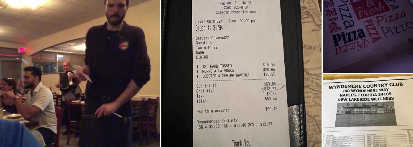 Cosmos Ristorante & Pizzeria Menu