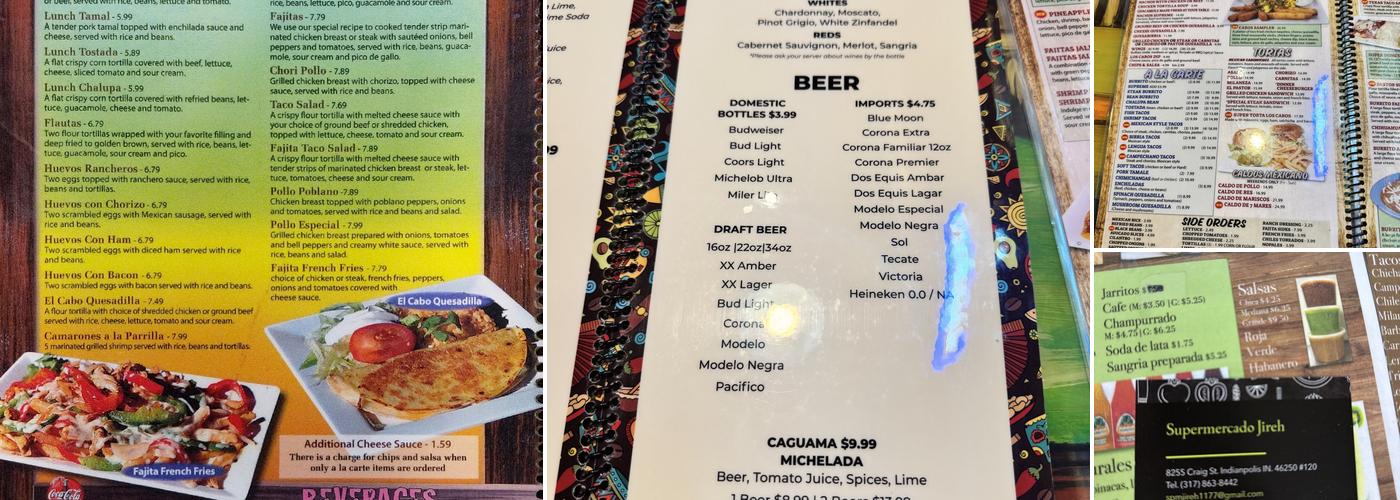 Los Cabos Mexican Grill Menu