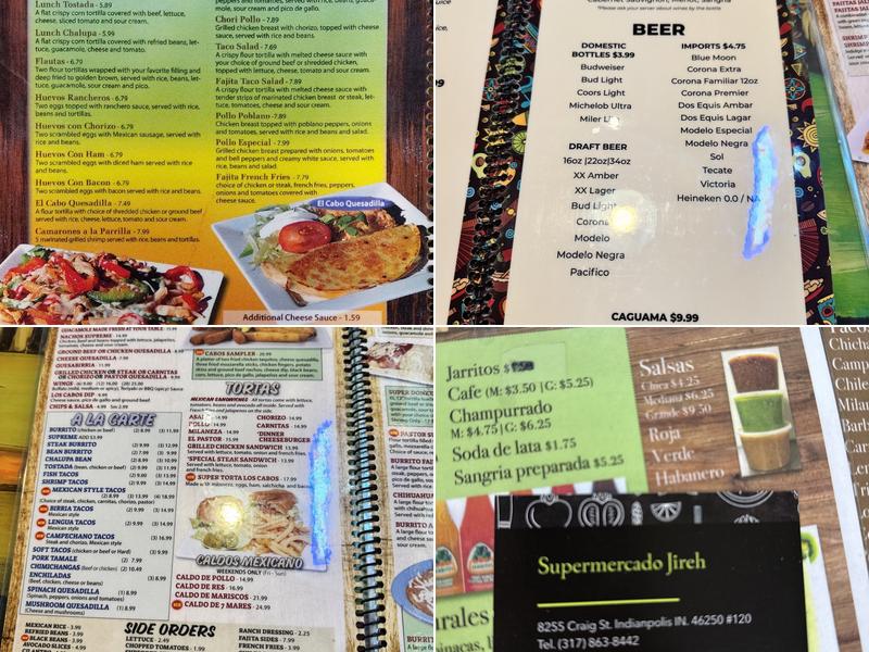 Los Cabos Mexican Grill Menu