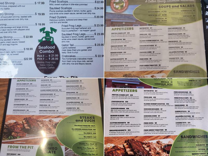 Cracklin' Jack's Menu