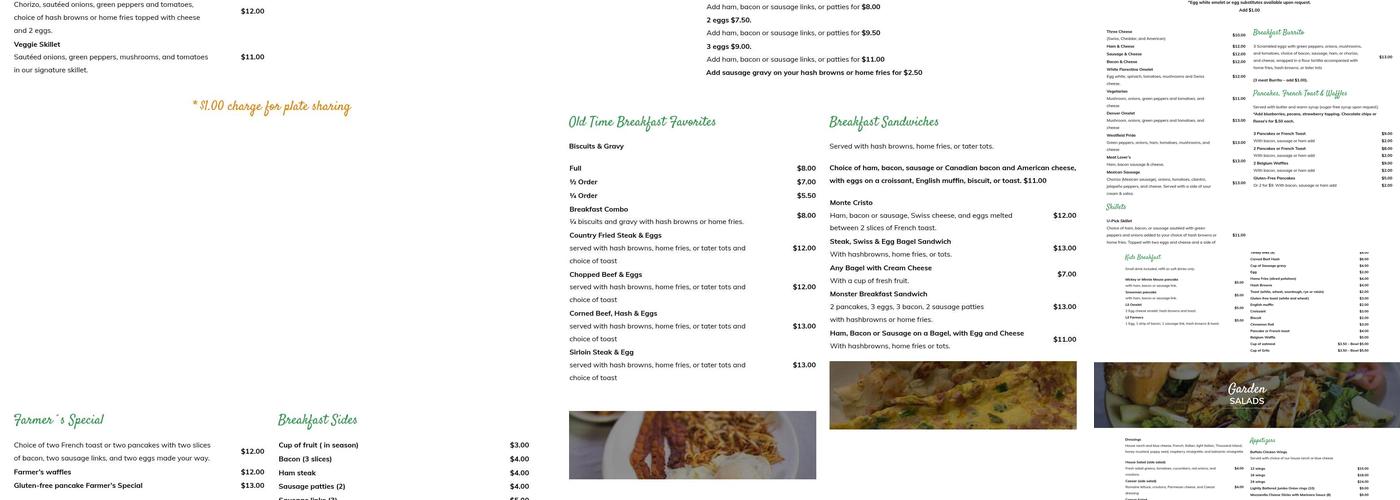 Westfield Diner Pancake House & Grill Menu