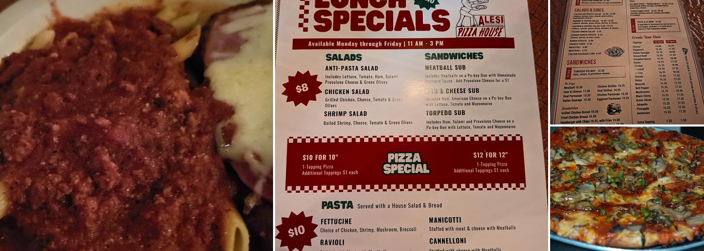 Alesi Pizza House Menu