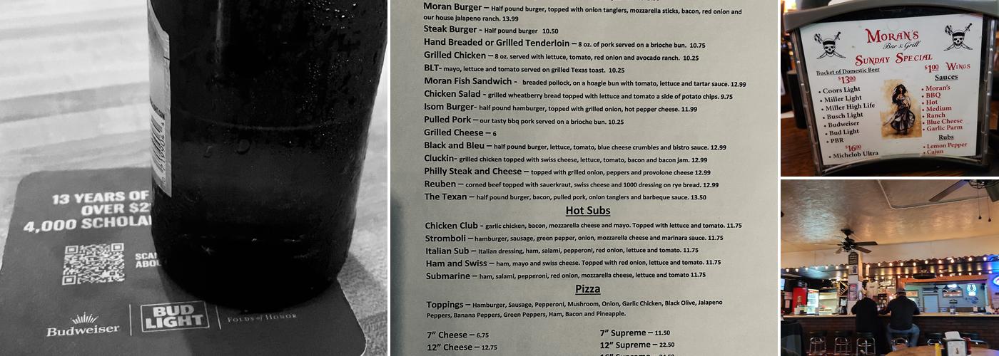 Moran's Bar & Grill Menu