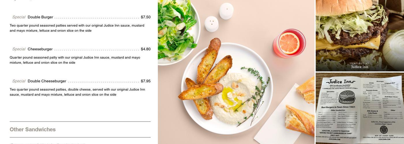 Judice Inn Menu
