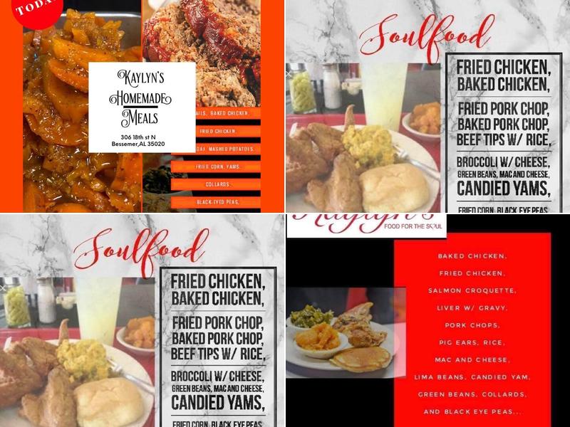 Kaylin's Restaurant Menu
