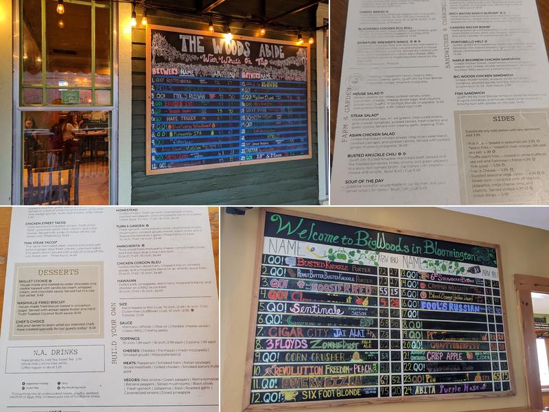 Big Woods Bloomington Menu