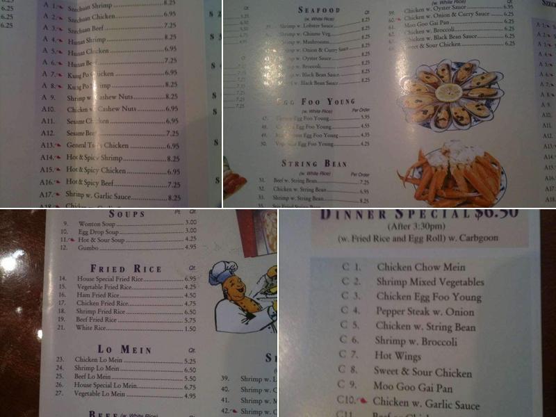 Hong Kong Buffet Menu