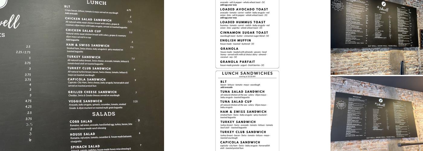The Inkwell Bakery & Cafe Menu
