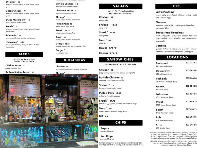 Legends Annex Menu