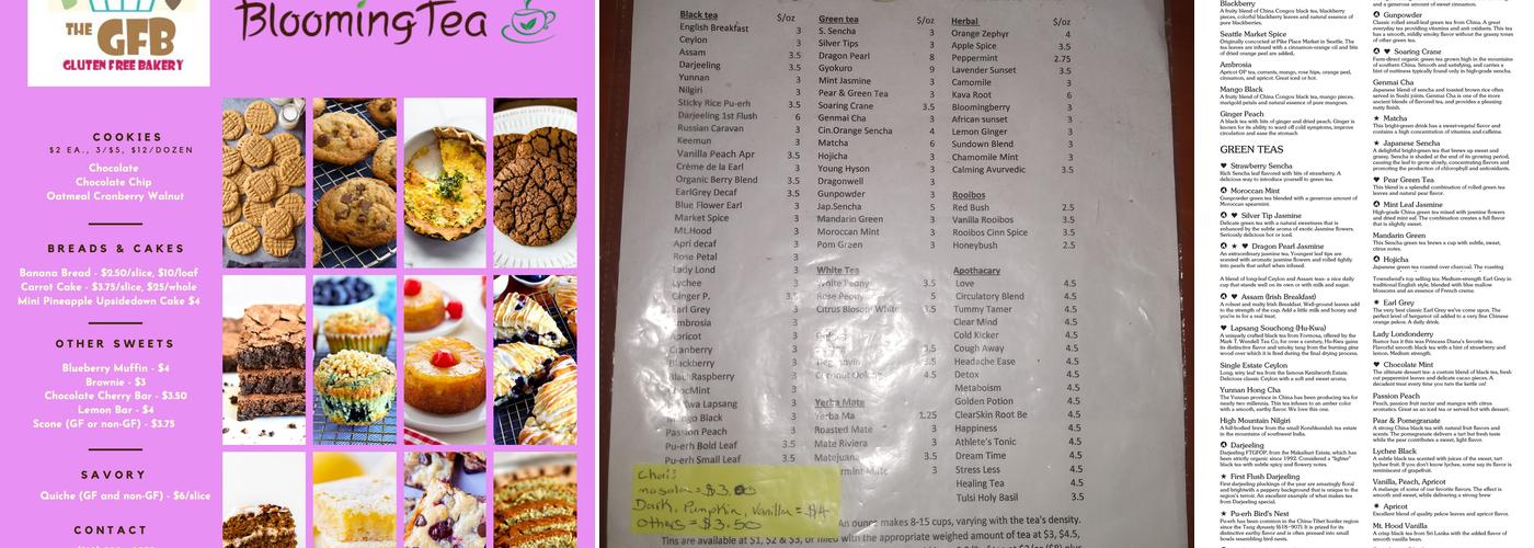 BloomingTea Menu