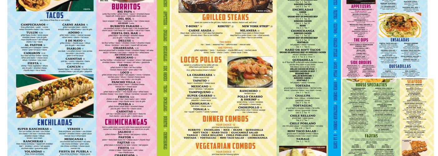 La Charreada Menu
