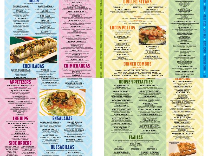 La Charreada Menu