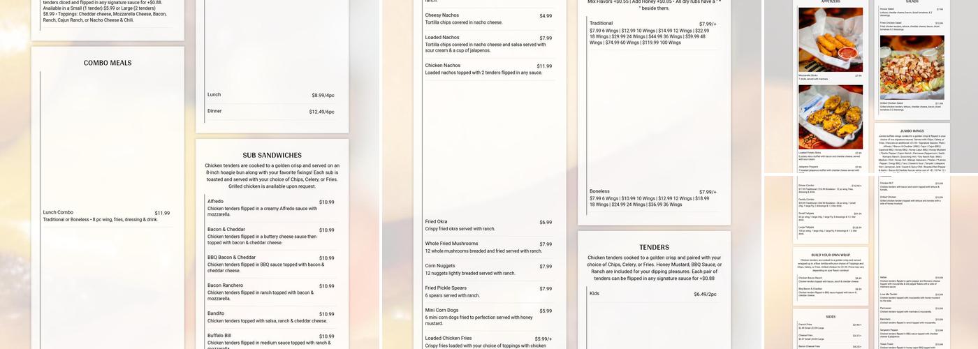Coop DeVille Menu