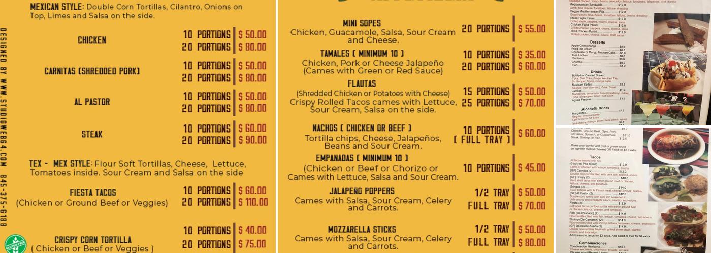 Salsa Menu