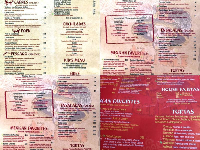 Mole Mole Menu