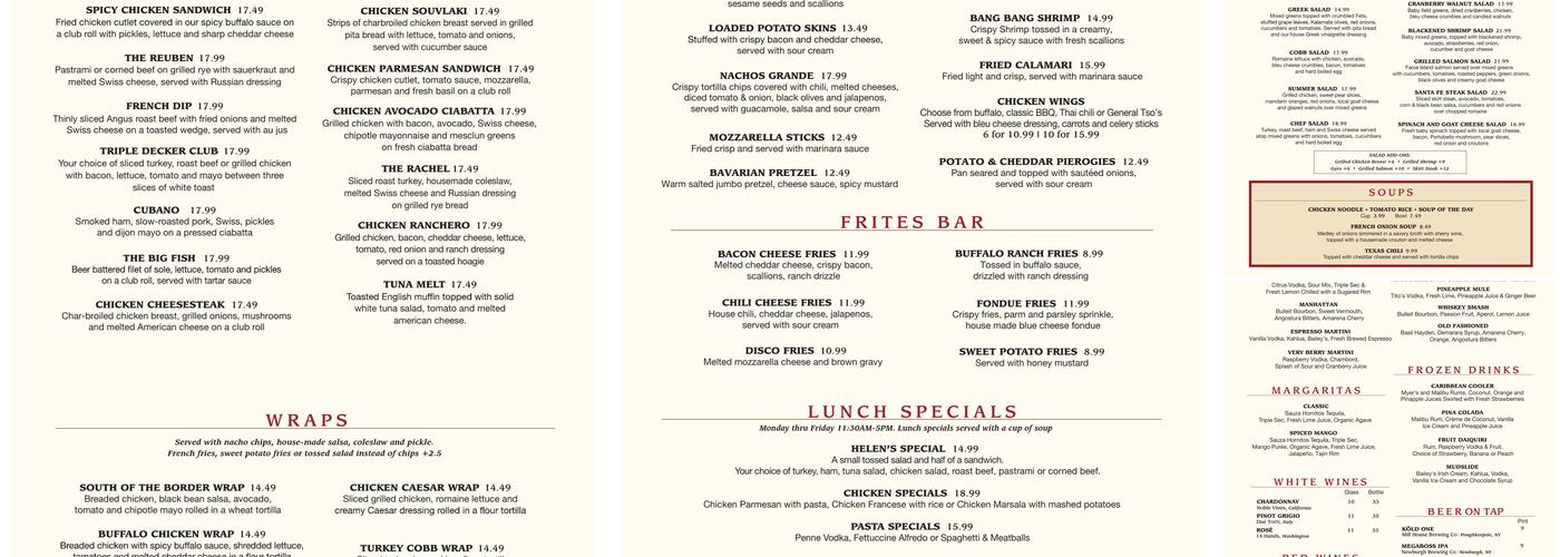 Beekman Square Diner Menu
