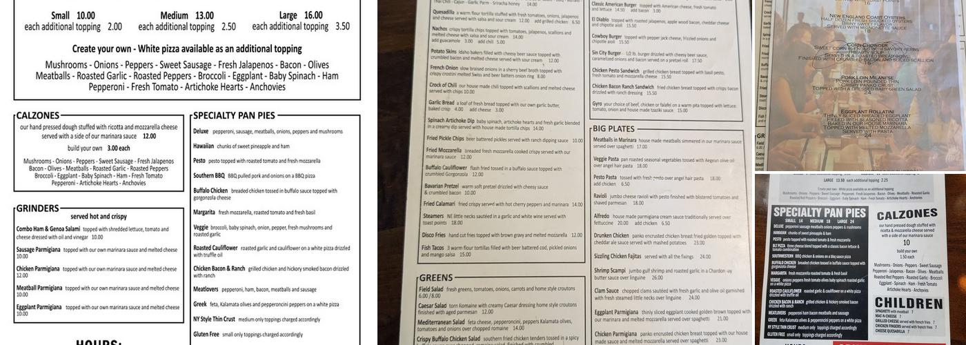 KPG Kitchen & Bar Menu