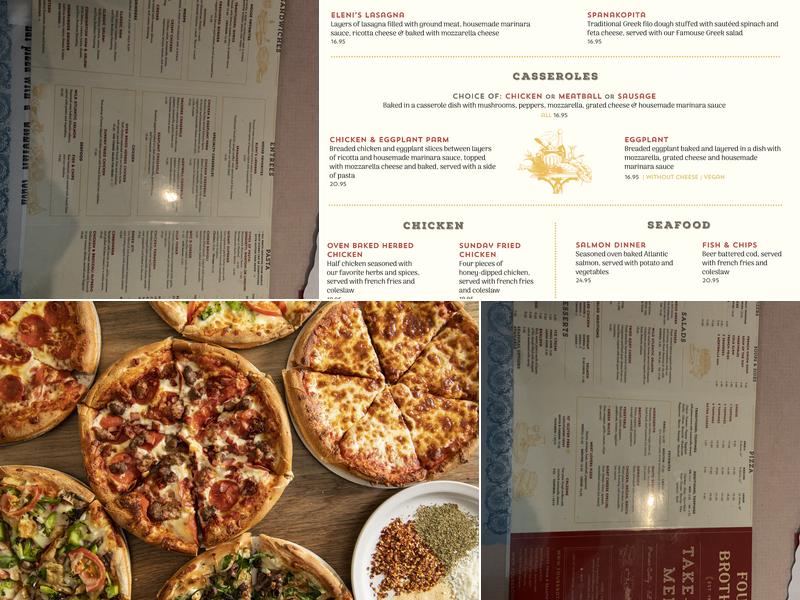 Four Brothers Pizza Inn Menu