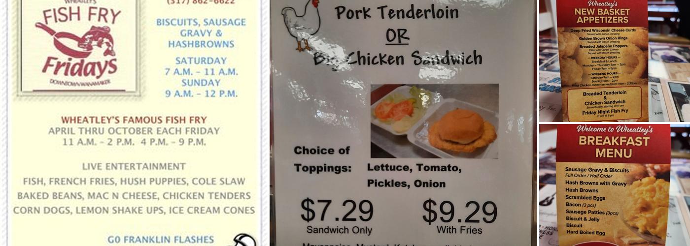 Wheatley's Menu