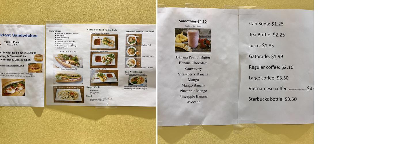 Asian Express Cafe Menu