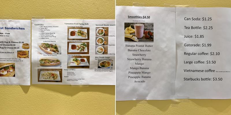 Asian Express Cafe Menu