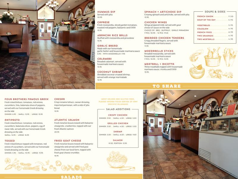 Four Brothers Pizza Inn Menu