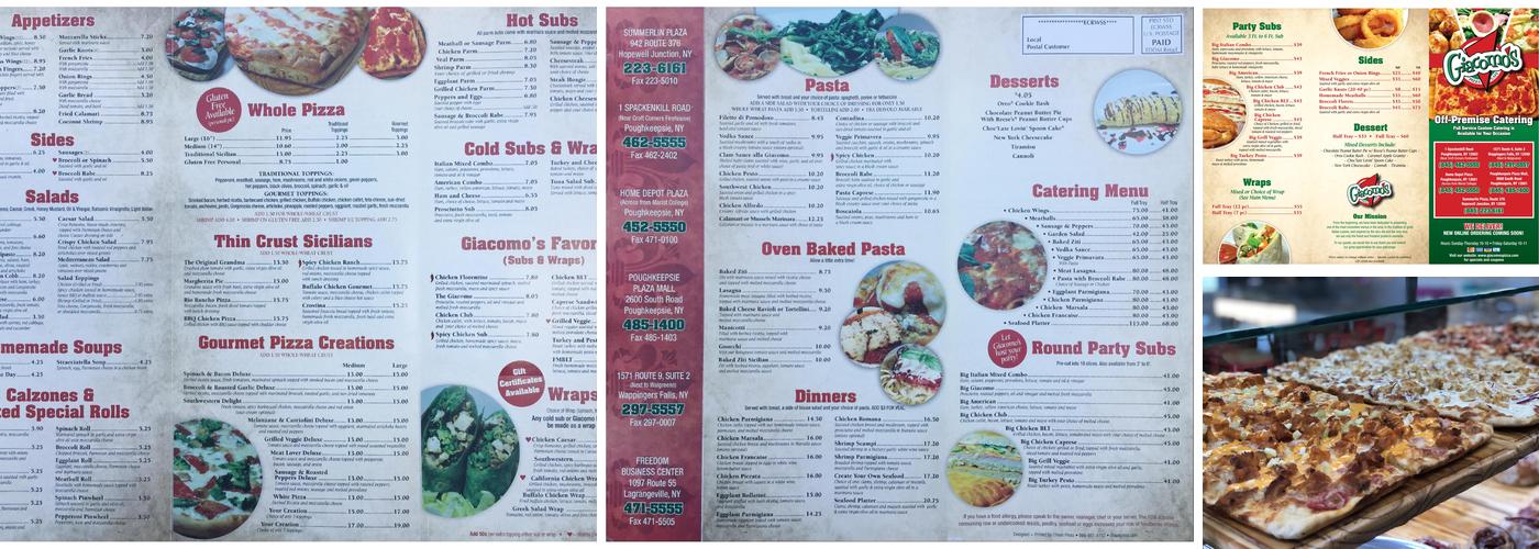 Giacomo Pizza Express Menu