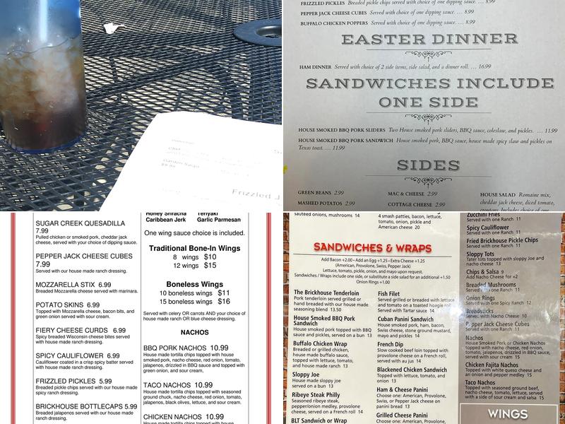 Sugar Creek Brickhouse Menu