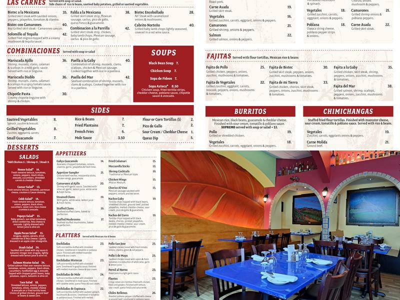 Gaby’s Menu