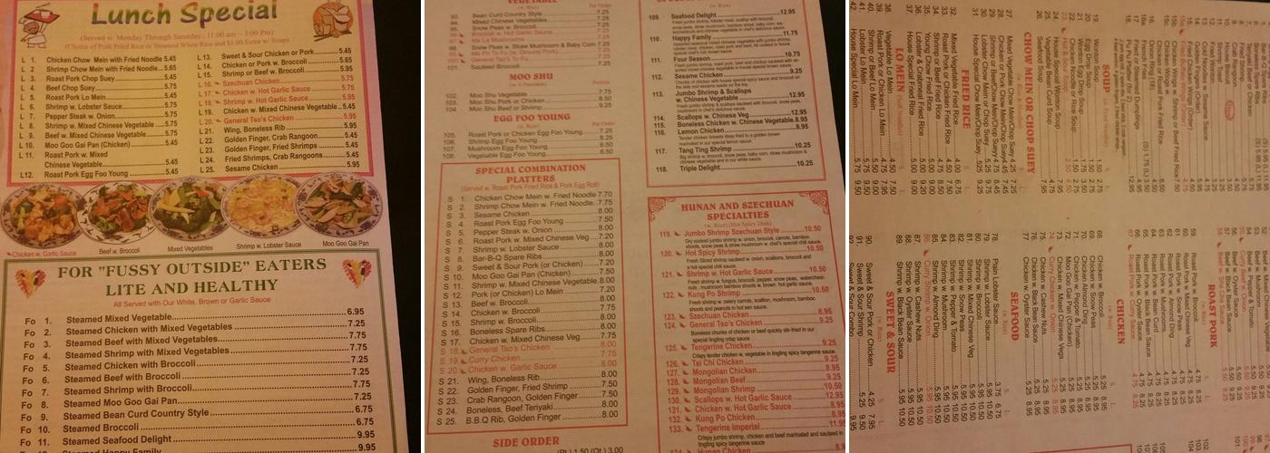 Yi Kitchen Menu