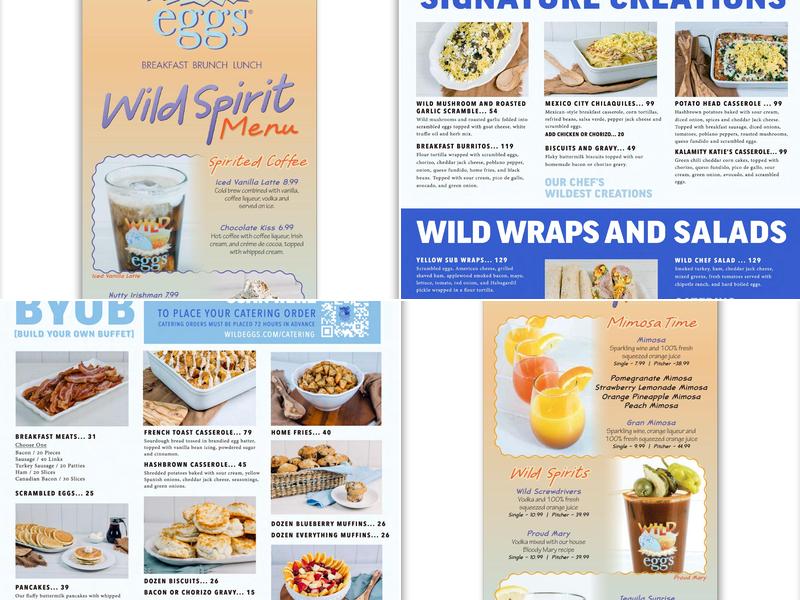 Wild Eggs Menu