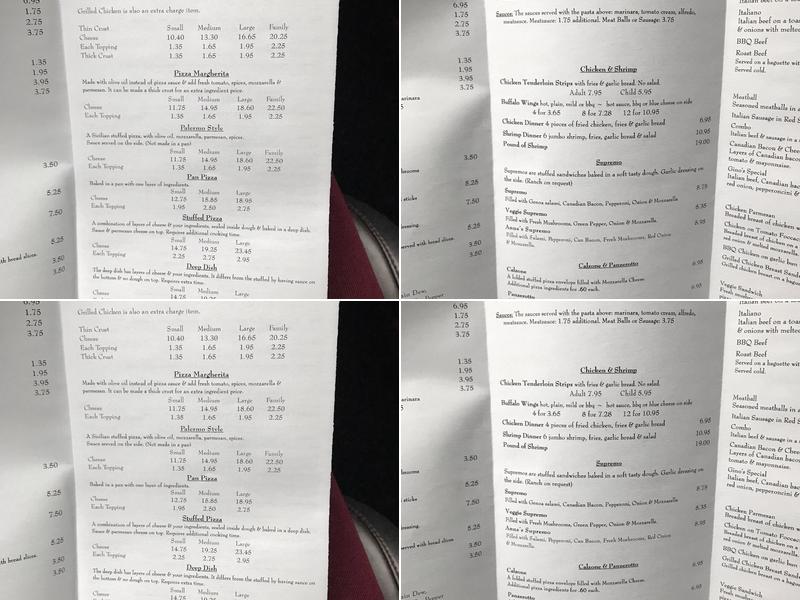 State Line Pizza Hammond Menu